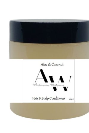 Aloe & Coconut Hair & Scalp Conditioner 4 oz, made in USA for all hair types