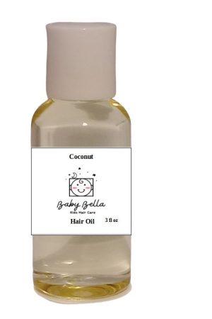 Kids Coconut Hair Oil, 3 fl oz, Made in USA, for All Hair Types