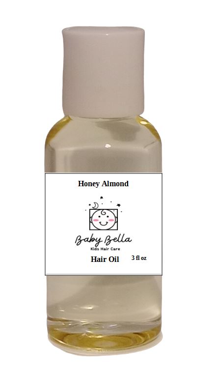 Kids Honey Almond Hair Oil, 3 fl oz, Made in USA, for All Hair Types