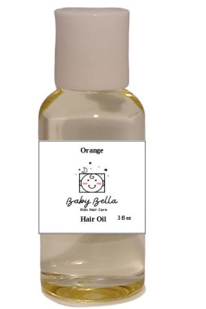 Kids Orange Hair Oil, 3 fl oz, Made in USA, for All Hair Types